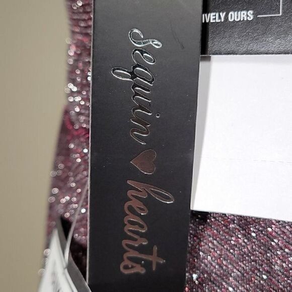 Sequin Hearts Pink Shimmery Fit&Flare Dress Sz 13 - Picture 12 of 14